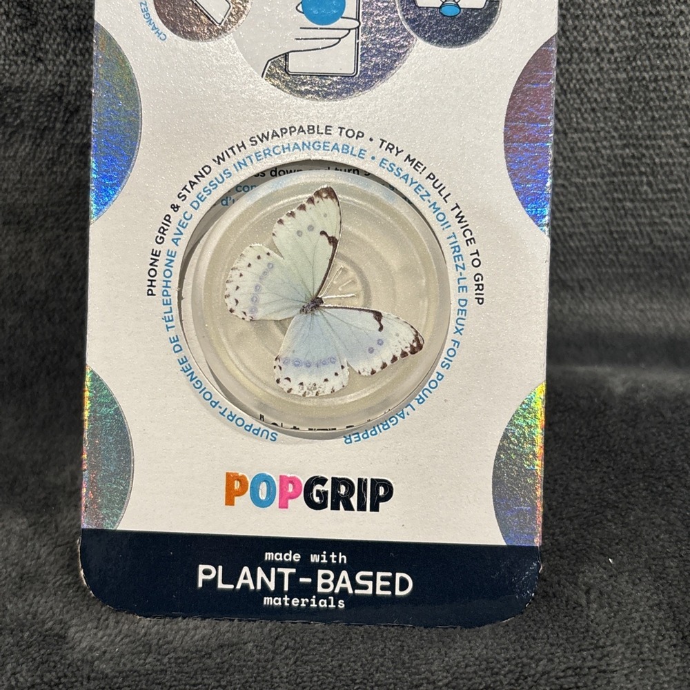 PopSockets PopGrip Premium Phone Grip & Stand - Whisper Moth Translucent